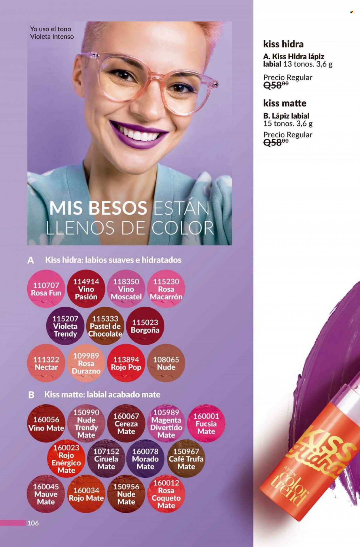 Catálogo Avon. Página 106