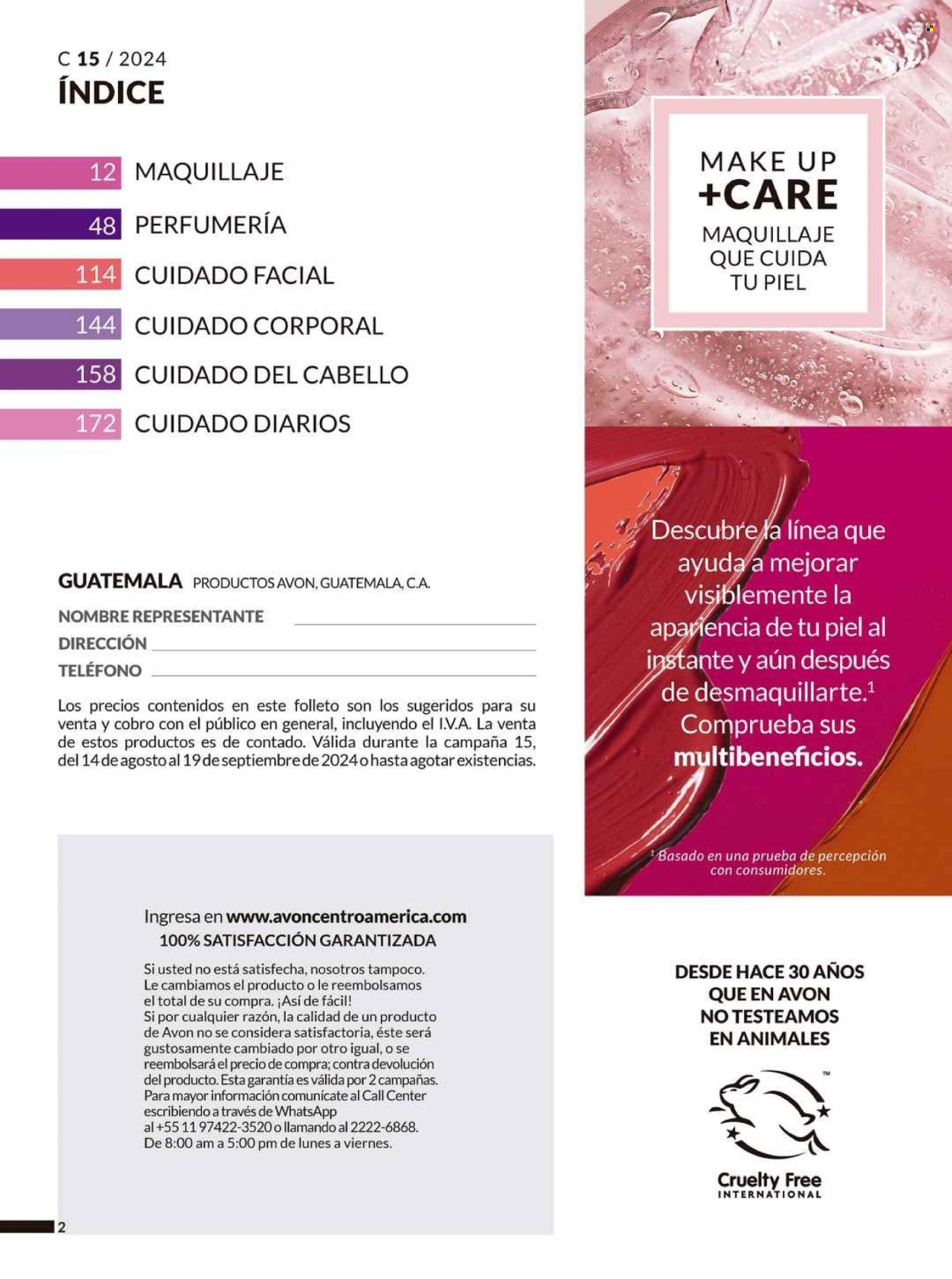Catálogo Avon - 14.8.2024 - 19.9.2024. Página 2
