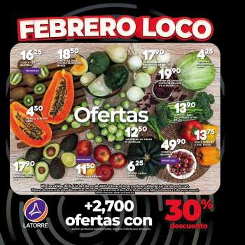 Folleto actual Supermercados La Torre - 6.2.2025 - 12.2.2025.