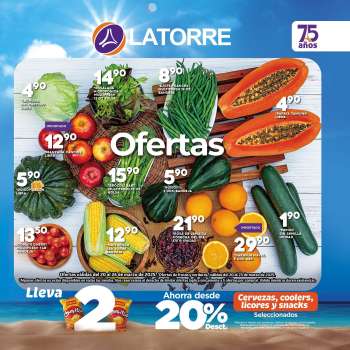 Folleto actual Supermercados La Torre - 20.3.2025 - 26.3.2025.