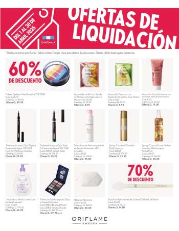 Folleto actual Oriflame - 1.4.2025 - 30.4.2025.