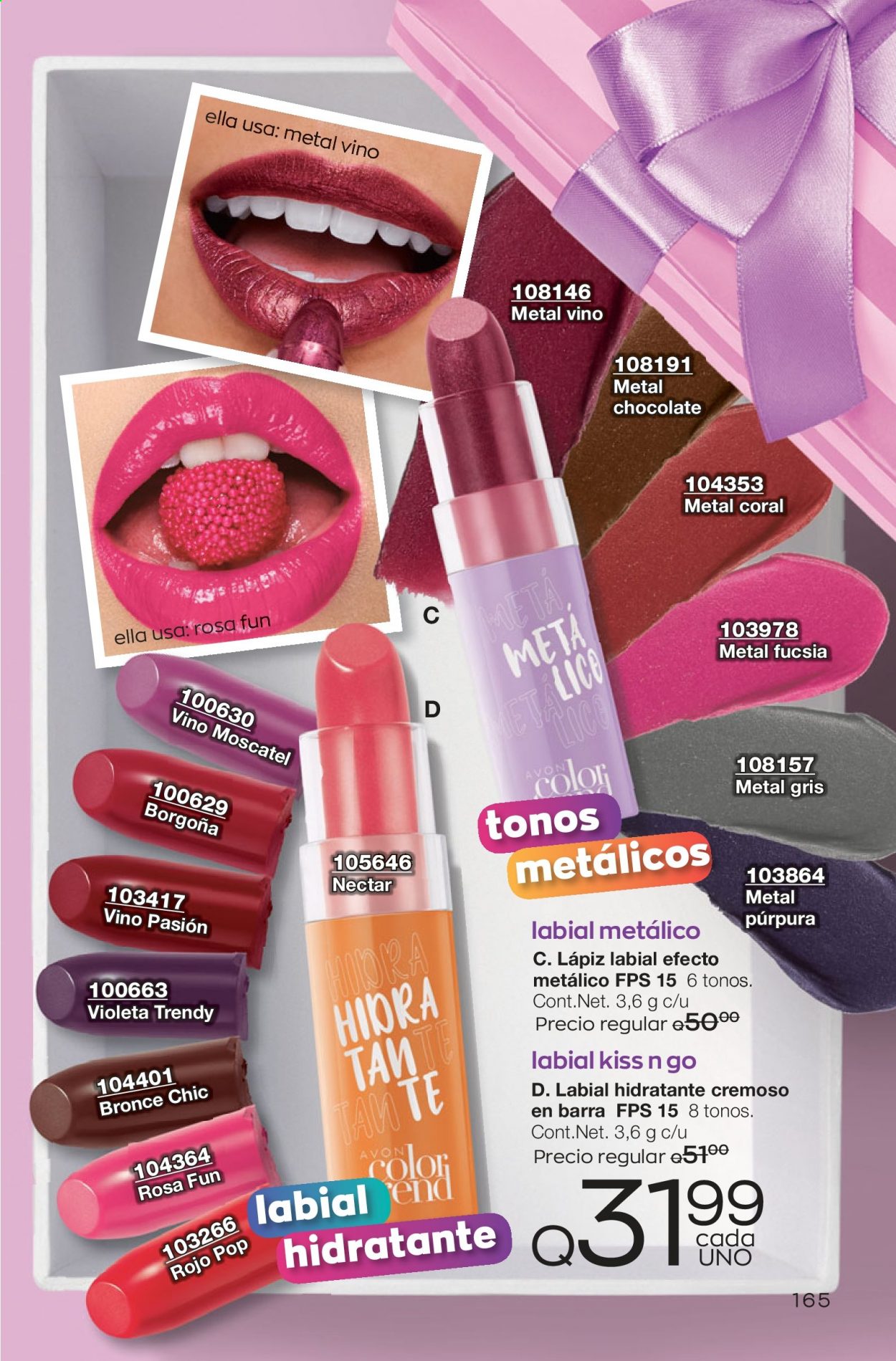 Catálogo Avon. Página 165