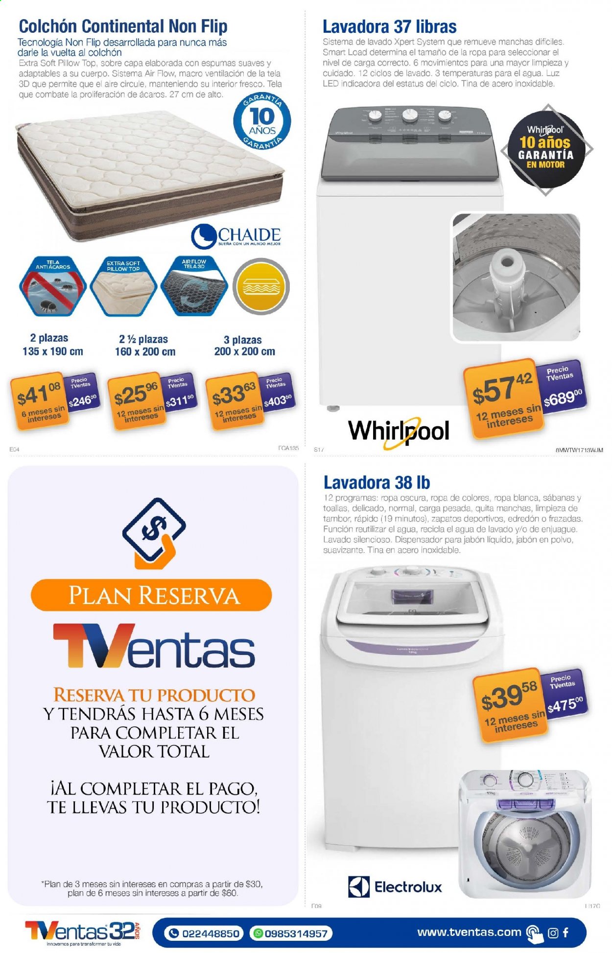 thumbnail - Folleto actual TVentas - 9.1.2021 - 17.1.2021 - Ventas - Electrolux, Whirlpool, lavadora, sábana, edredón, toalla de baño. Página 14.