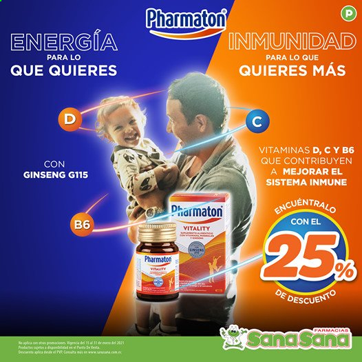 thumbnail - Folleto actual Farmacias SanaSana - 15.1.2021 - 31.1.2021 - Ventas - Pharmaton. Página 1.