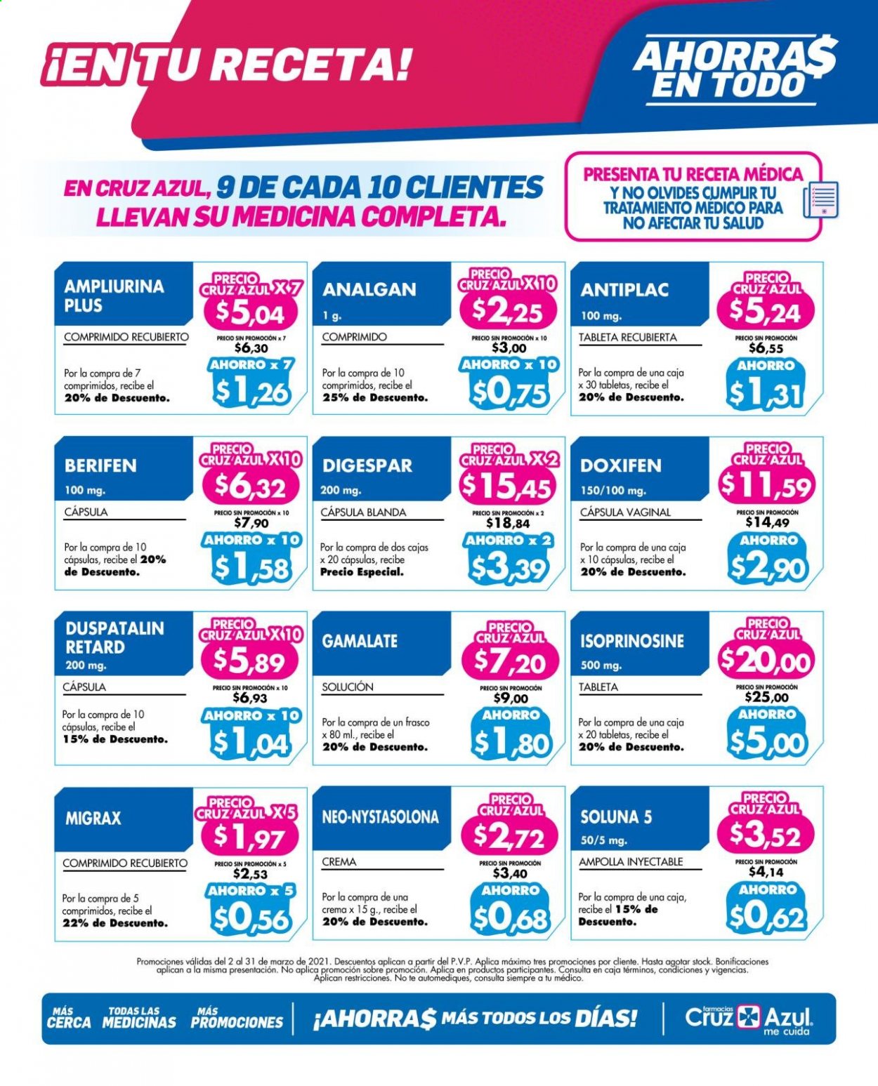 thumbnail - Catálogo Farmacias Cruz Azul - 2.3.2021 - 31.3.2021.