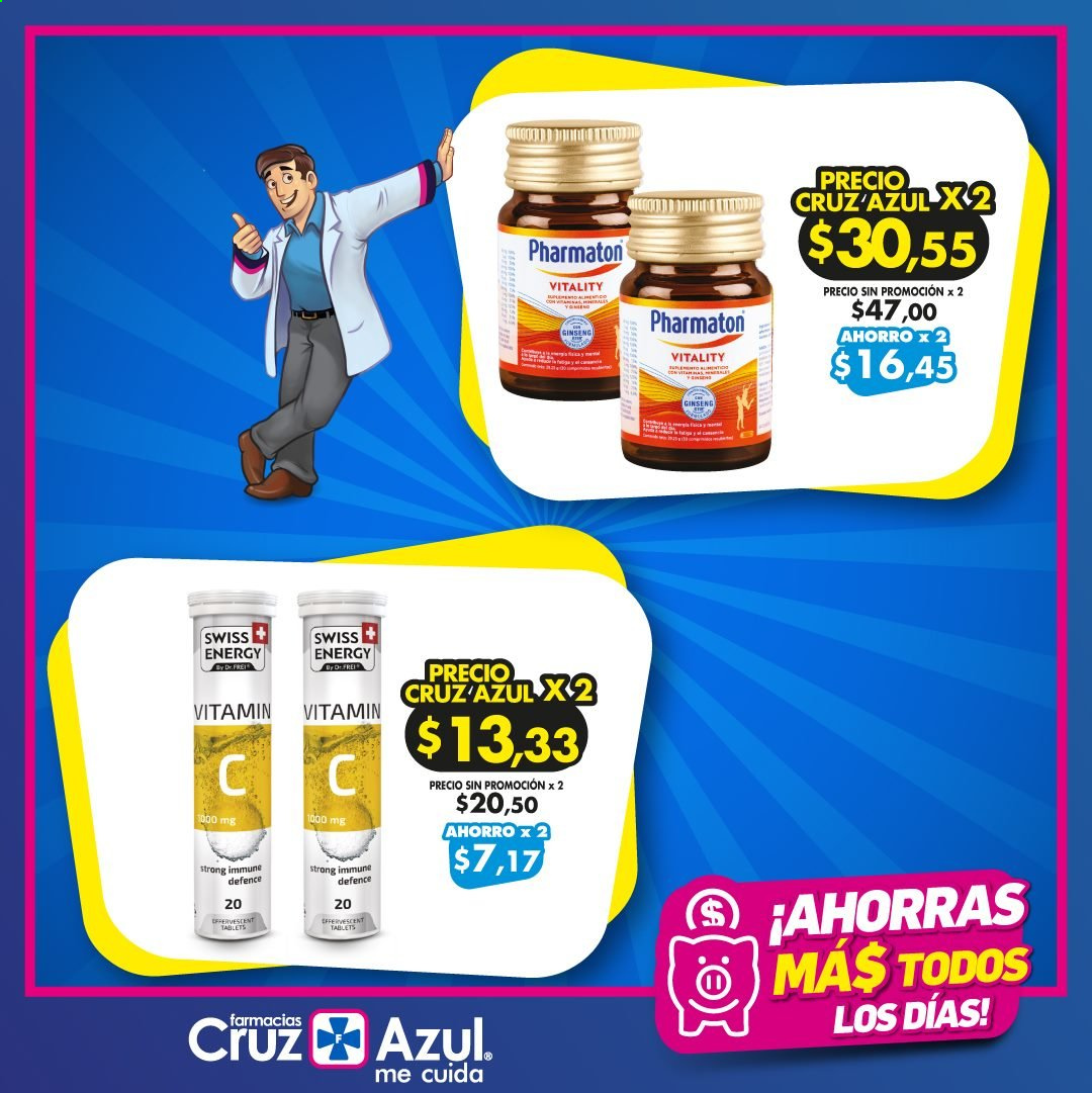 thumbnail - Folleto actual Farmacias Cruz Azul - 7.5.2021 - 7.5.2021 - Ventas - Pharmaton. Página 1.