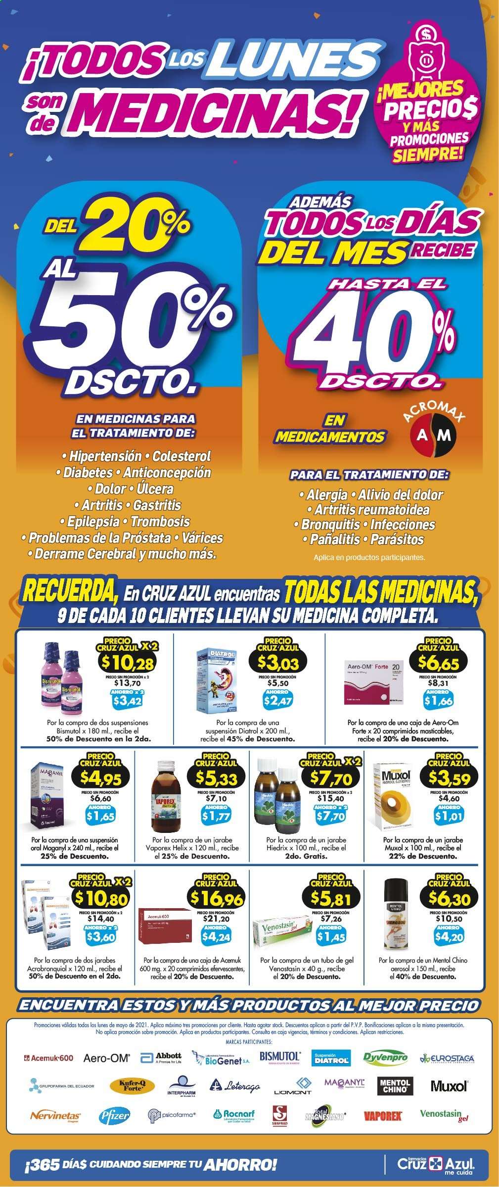 thumbnail - Folleto actual Farmacias Cruz Azul - 1.5.2021 - 31.5.2021 - Ventas - aerosol. Página 1.