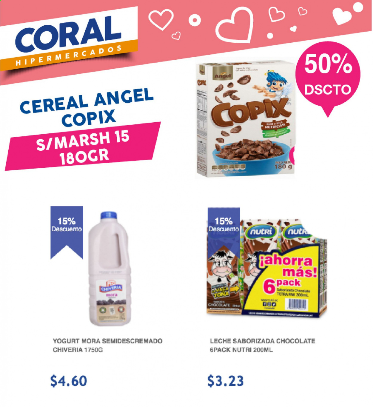 thumbnail - Folleto actual Coral Hipermercados - Ventas - leche, cereales. Página 1.