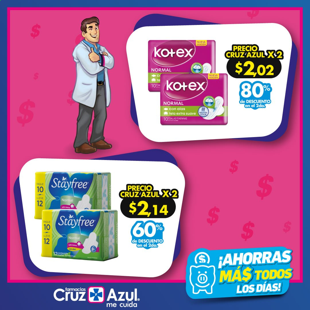 thumbnail - Folleto actual Farmacias Cruz Azul - 1.6.2021 - 5.6.2021 - Ventas - Kotex. Página 4.