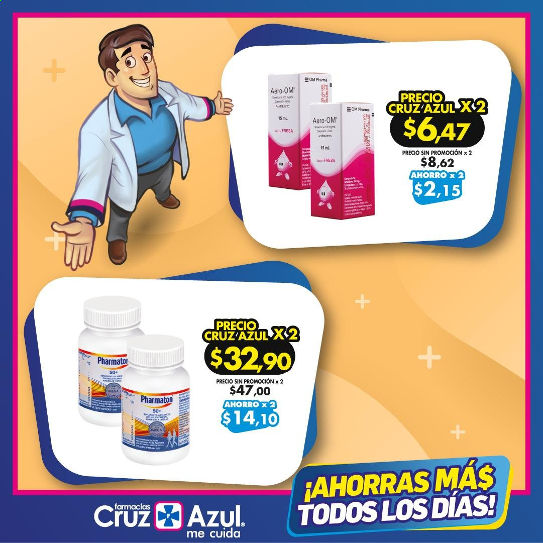 thumbnail - Folleto actual Farmacias Cruz Azul - 2.6.2021 - 30.6.2021 - Ventas - Pharmaton. Página 38.