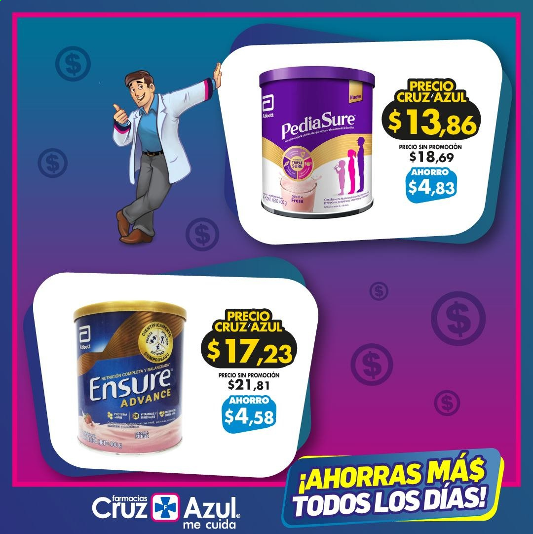 thumbnail - Folleto actual Farmacias Cruz Azul - Ventas - Ensure, PediaSure. Página 1.