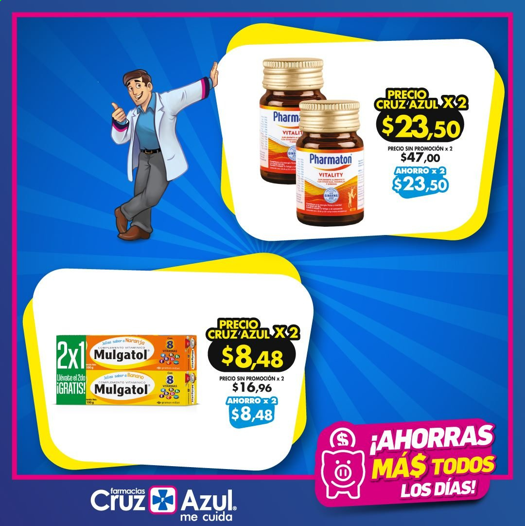thumbnail - Folleto actual Farmacias Cruz Azul - Ventas - Pharmaton. Página 1.