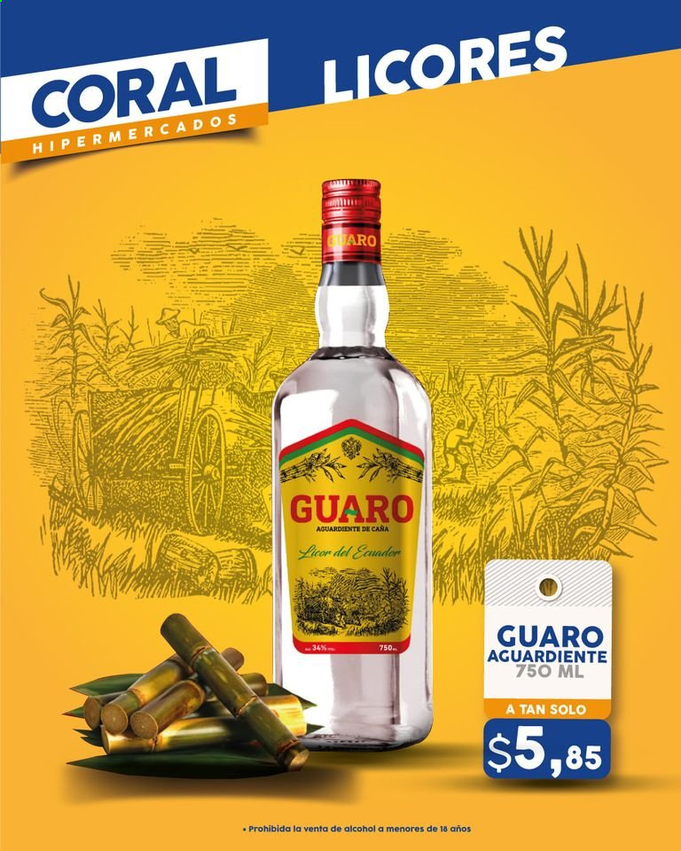 thumbnail - Folleto actual Coral Hipermercados - Ventas - licor. Página 1.