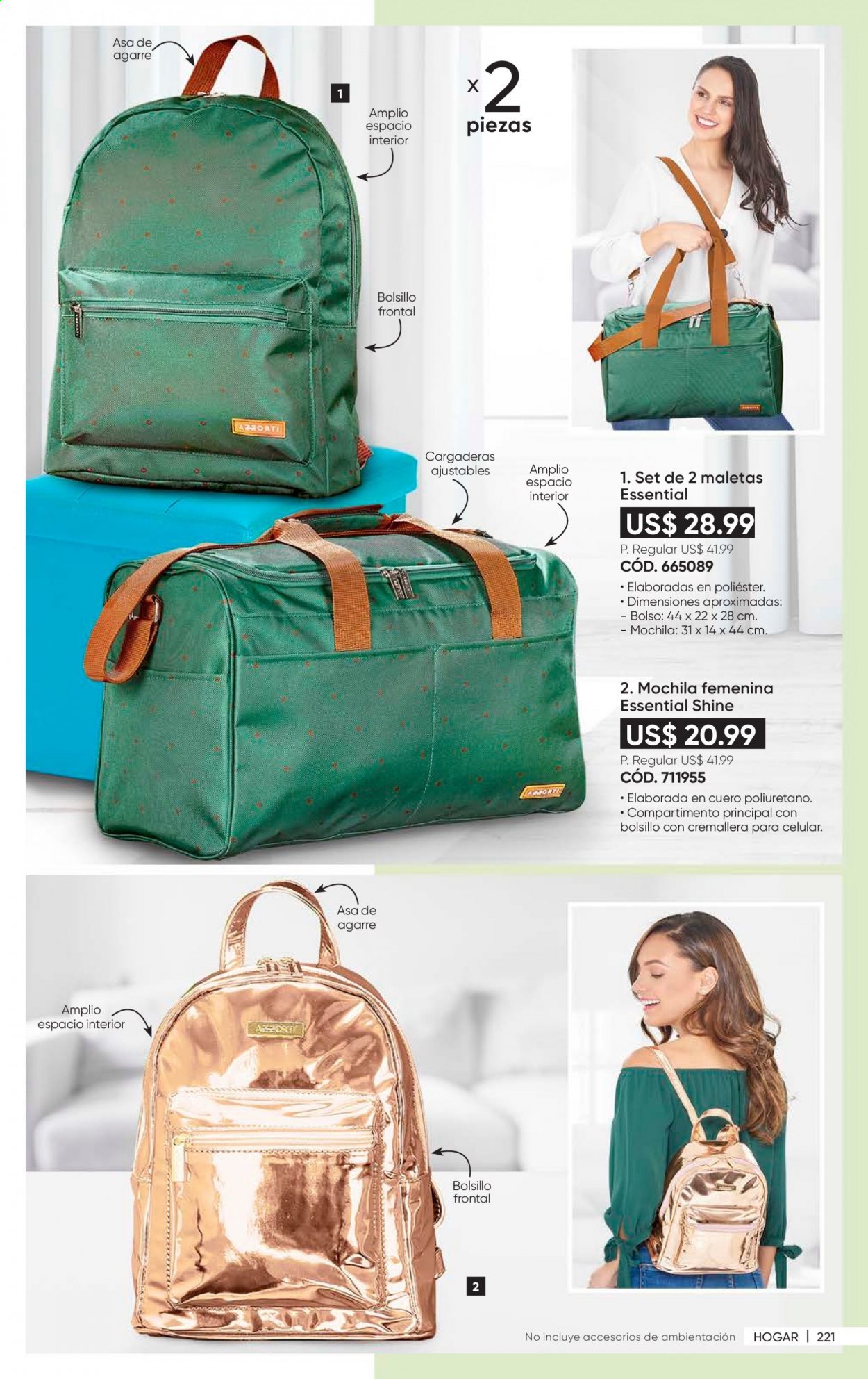 thumbnail - Folleto actual Azzorti - Ventas - maleta, mochila, bolso, cargaderas. Página 223.