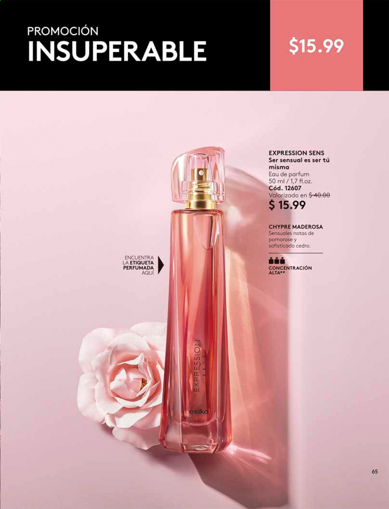 thumbnail - Folleto actual Ésika - Ventas - perfume. Página 65.