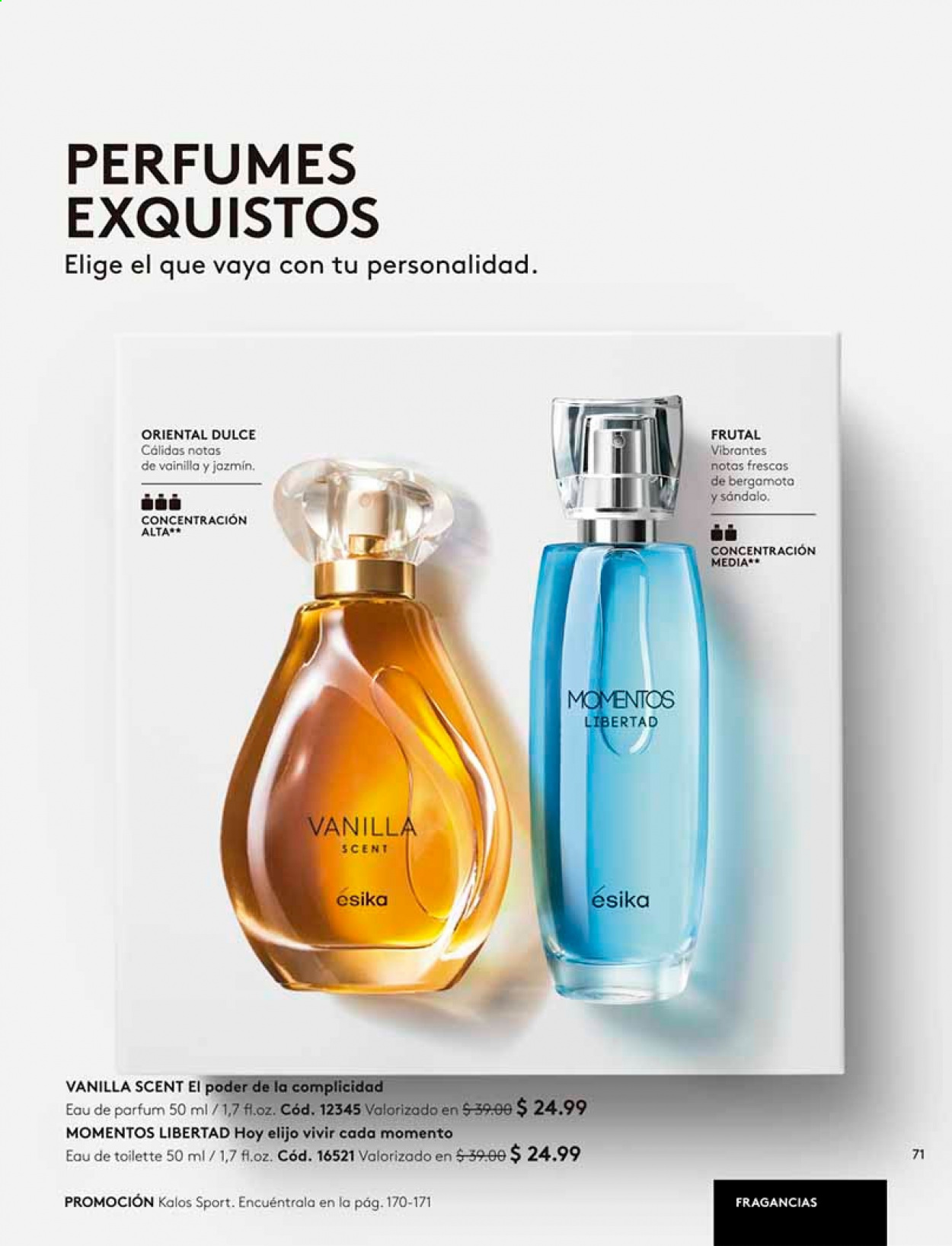 thumbnail - Folleto actual Ésika - Ventas - perfume, eau de toilette. Página 71.