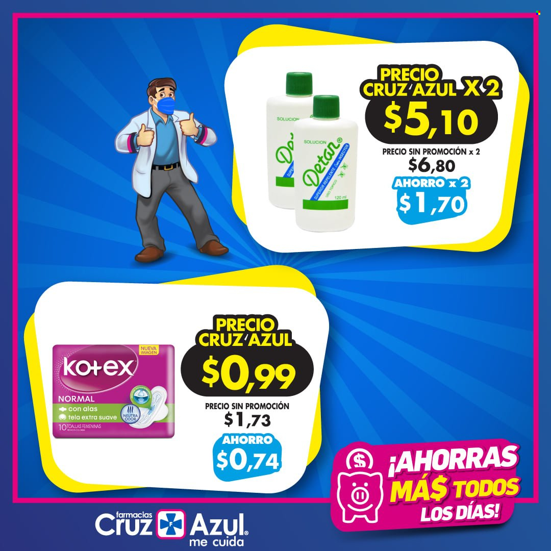 thumbnail - Folleto actual Farmacias Cruz Azul - Ventas - Kotex, repelente. Página 4.