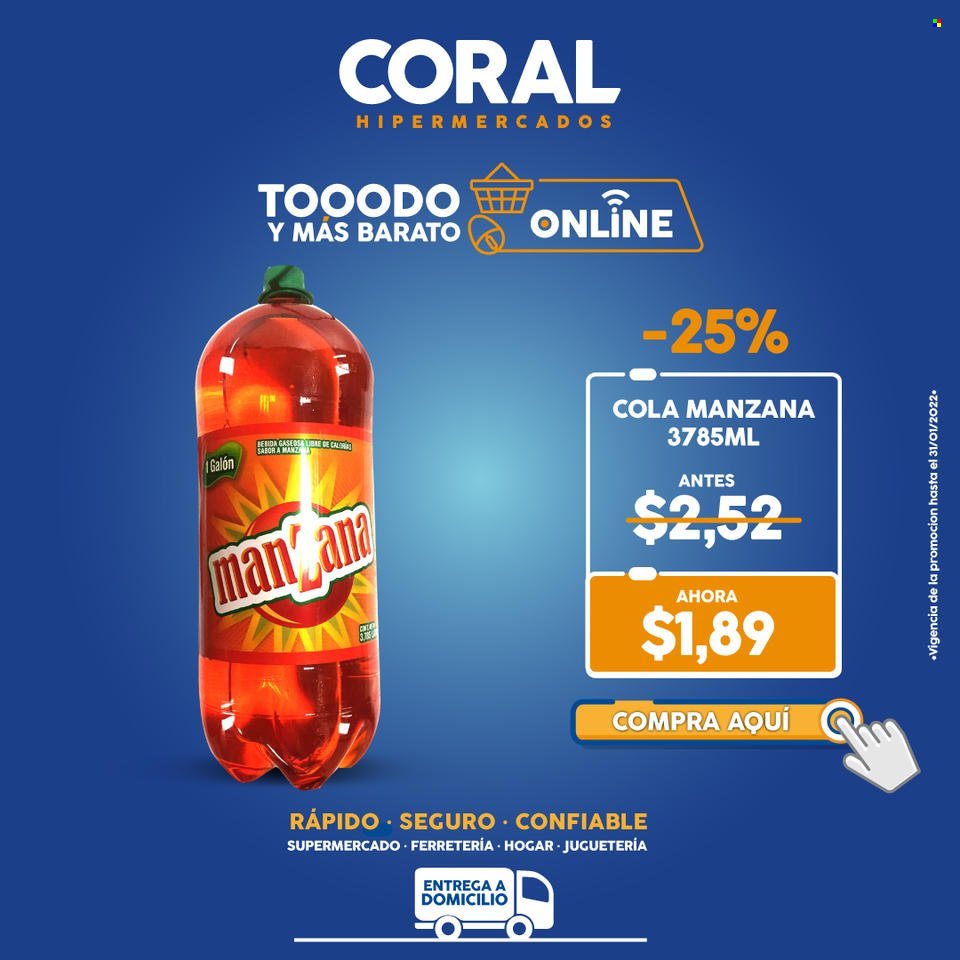 thumbnail - Folleto actual Coral Hipermercados - Ventas - bebida. Página 1.