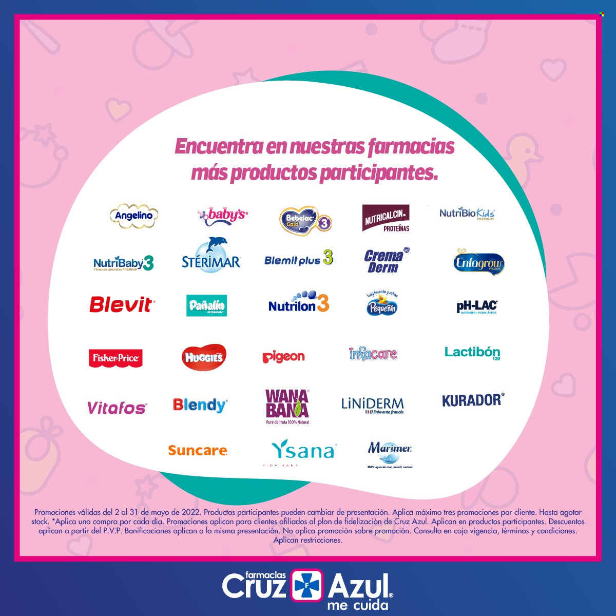 thumbnail - Folleto actual Farmacias Cruz Azul - 2.5.2022 - 31.5.2022 - Ventas - leche infantil, Nutrilon, Huggies, crema, Stérimar. Página 50.