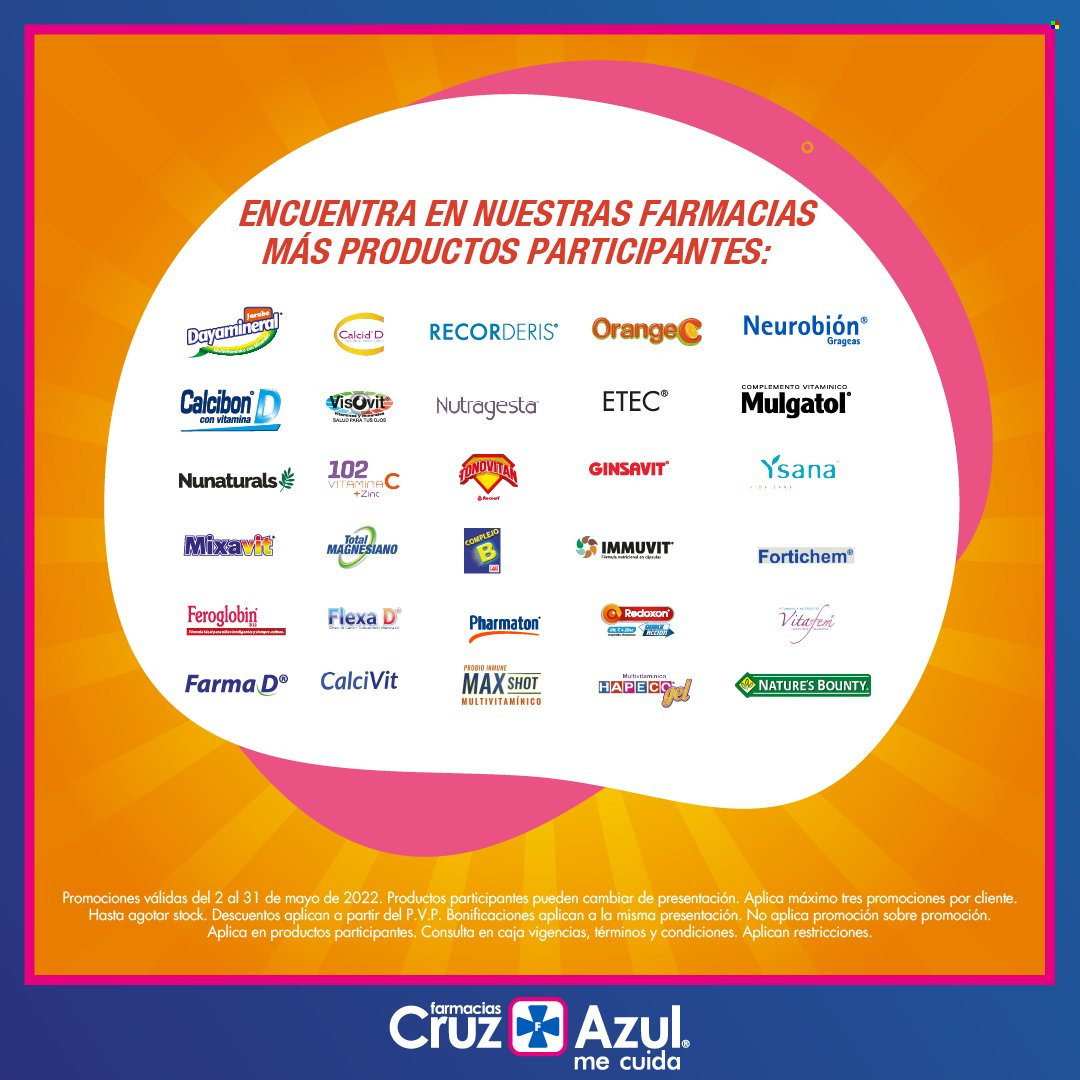 thumbnail - Folleto actual Farmacias Cruz Azul - 2.5.2022 - 31.5.2022 - Ventas - Pharmaton, járabe, Redoxon. Página 59.