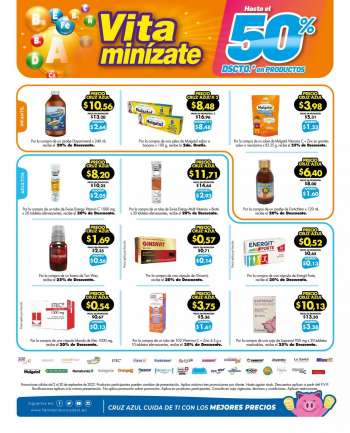 Folleto actual Farmacias Cruz Azul - 1.9.2022 - 30.9.2022.