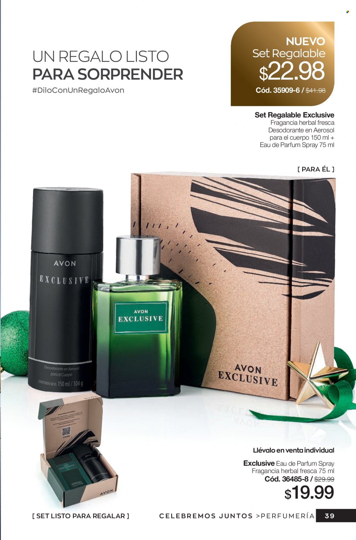 thumbnail - Folleto actual Avon - Ventas - perfume, desodorante. Página 39.