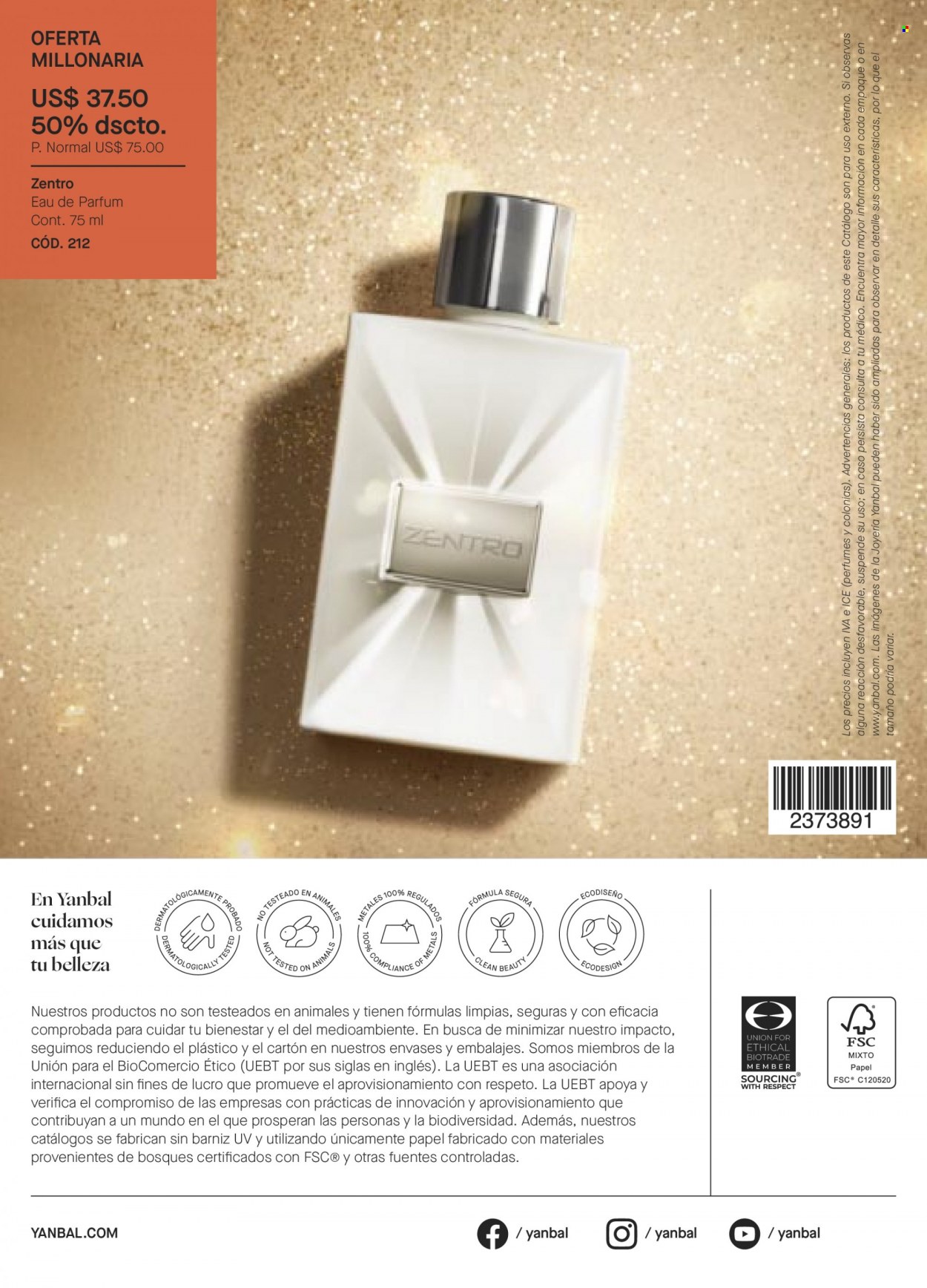 thumbnail - Folleto actual Yanbal - 3.12.2022 - 30.12.2022 - Ventas - perfume, joyas. Página 134.