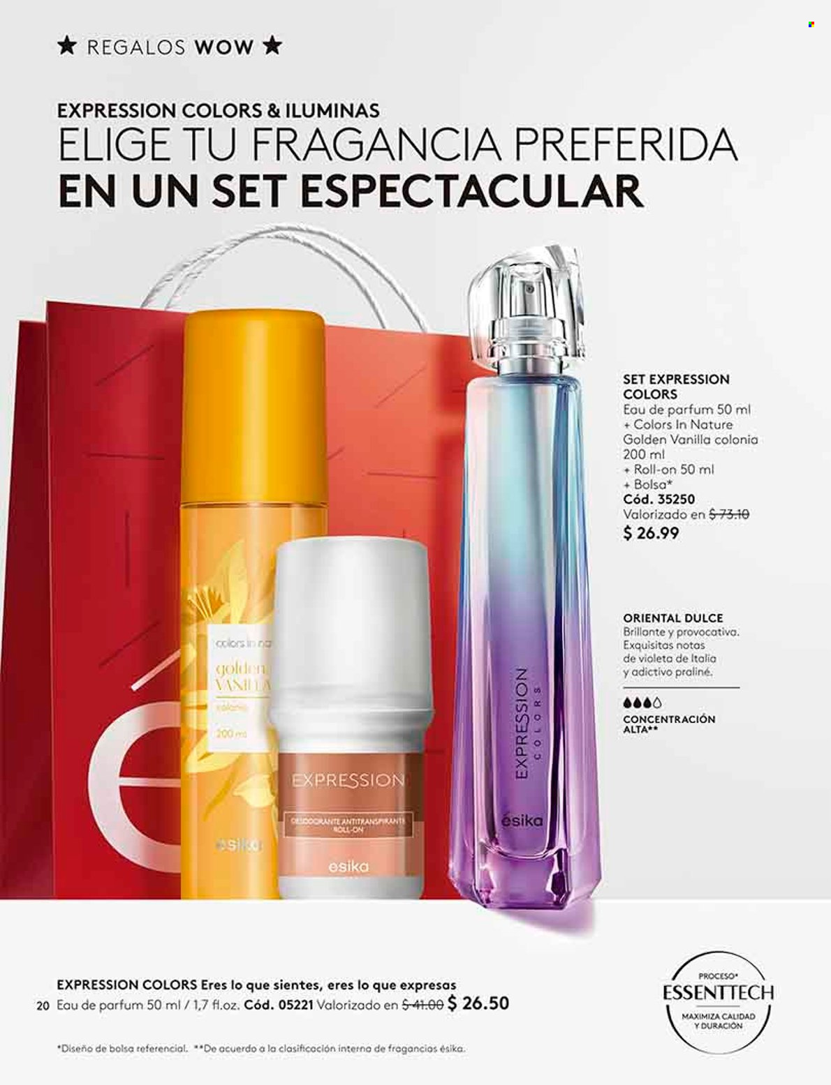 thumbnail - Folleto actual Ésika - Ventas - desodorante de bola, perfume. Página 20.