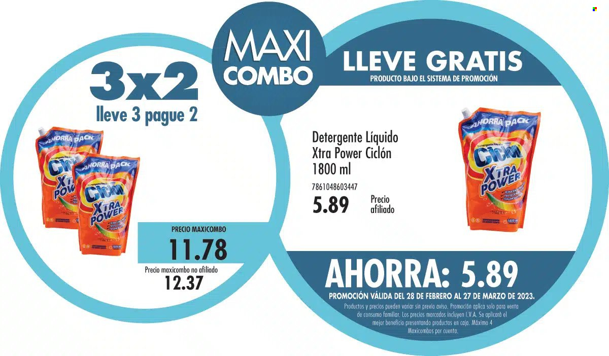 thumbnail - Folleto actual Supermaxi - 28.2.2023 - 27.3.2023 - Ventas - detergente, detergente en gel. Página 16.
