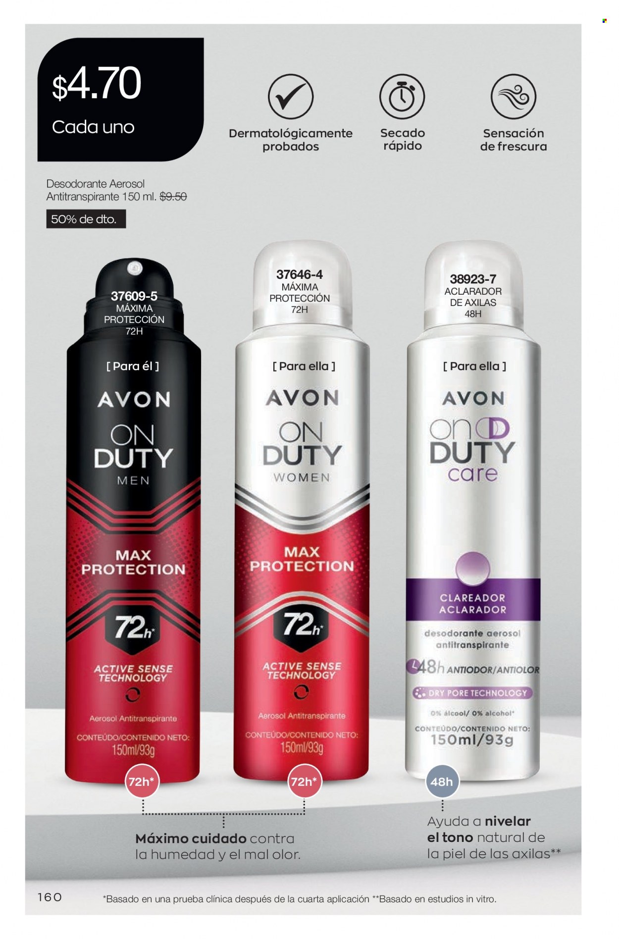 thumbnail - Folleto actual Avon - Ventas - desodorante, aerosol, antitranspirante. Página 160.