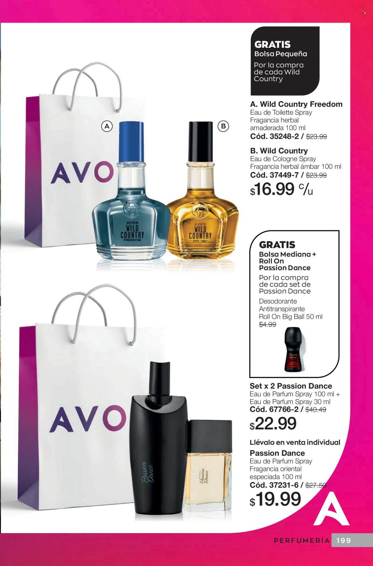 thumbnail - Folleto actual Avon - Ventas - desodorante de bola, perfume, eau de toilette, desodorante, antitranspirante. Página 199.