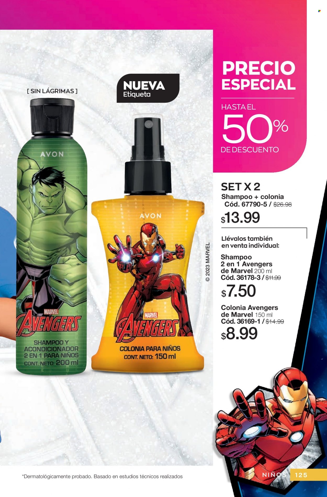 thumbnail - Folleto actual Avon - Ventas - Marvel, champú, shampoo y acondicionador. Página 125.