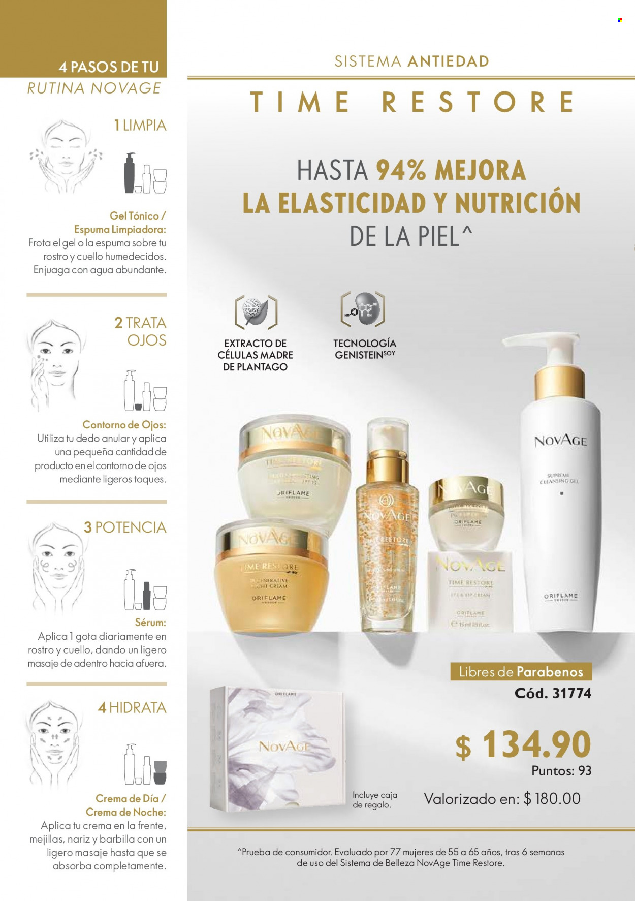 Folleto actual Oriflame - 13.5.2023 - 2.6.2023 - Ventas - gel de baño, crema de día, crema de noche, serum, Nov Age, crema para ojos. Página 66.