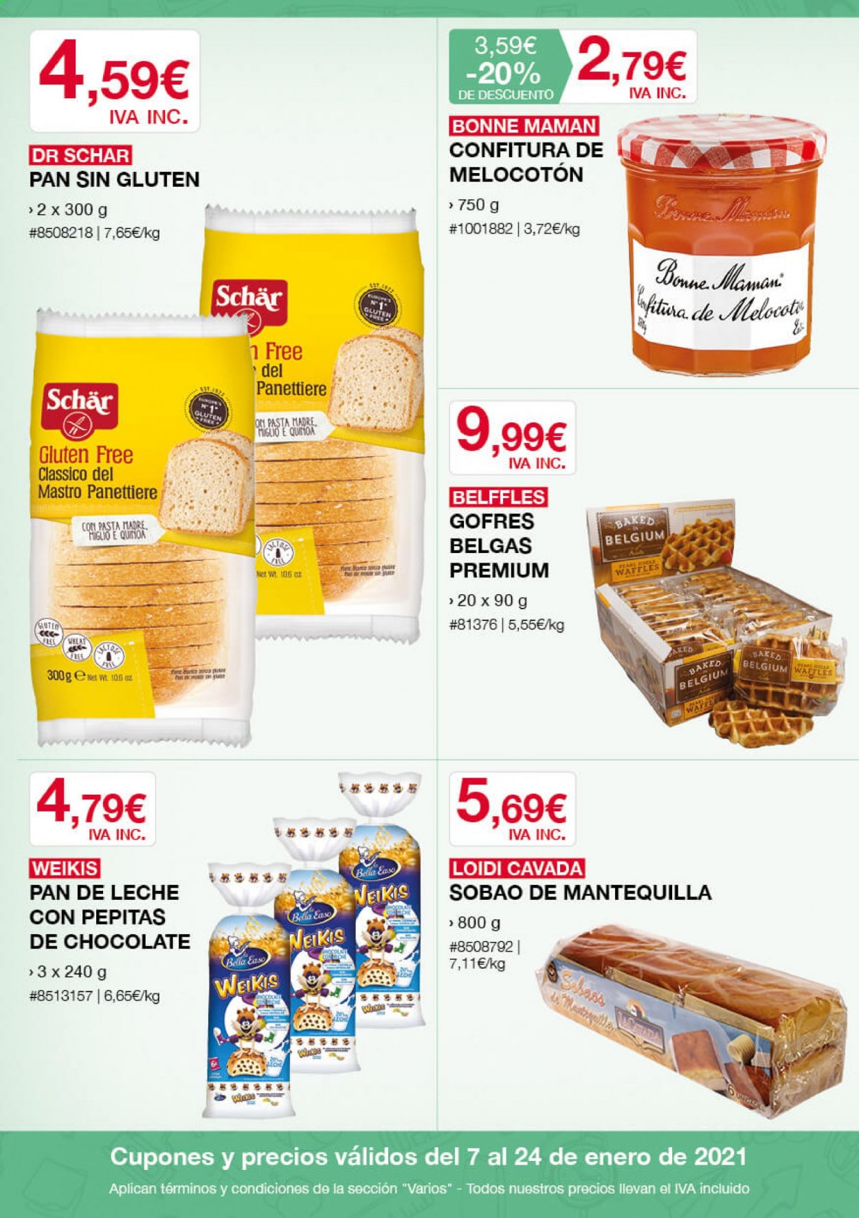 thumbnail - Folleto actual Costco - 07/01/21 - 24/01/21 - Ventas - pan, leche, gofre, pasta, quinoa, confitura. Página 8.