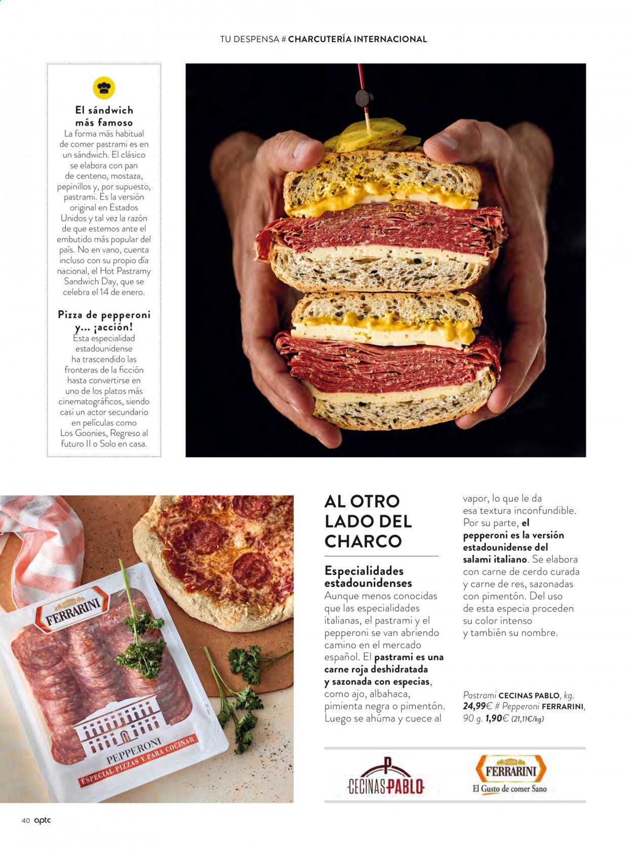 thumbnail - Folleto actual Hipercor - 14/01/21 - 27/01/21 - Ventas - ajo, pan, pan de centeno, pizza, sandwich, pastrami, mostaza. Página 40.