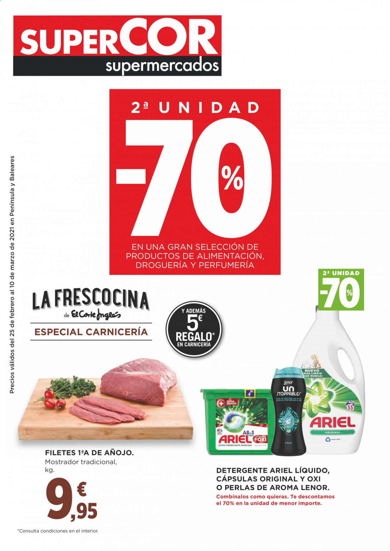 thumbnail - Folleto actual Supercor supermercados - 25/02/21 - 10/03/21 - Ventas - Ariel, Lenor. Página 1.