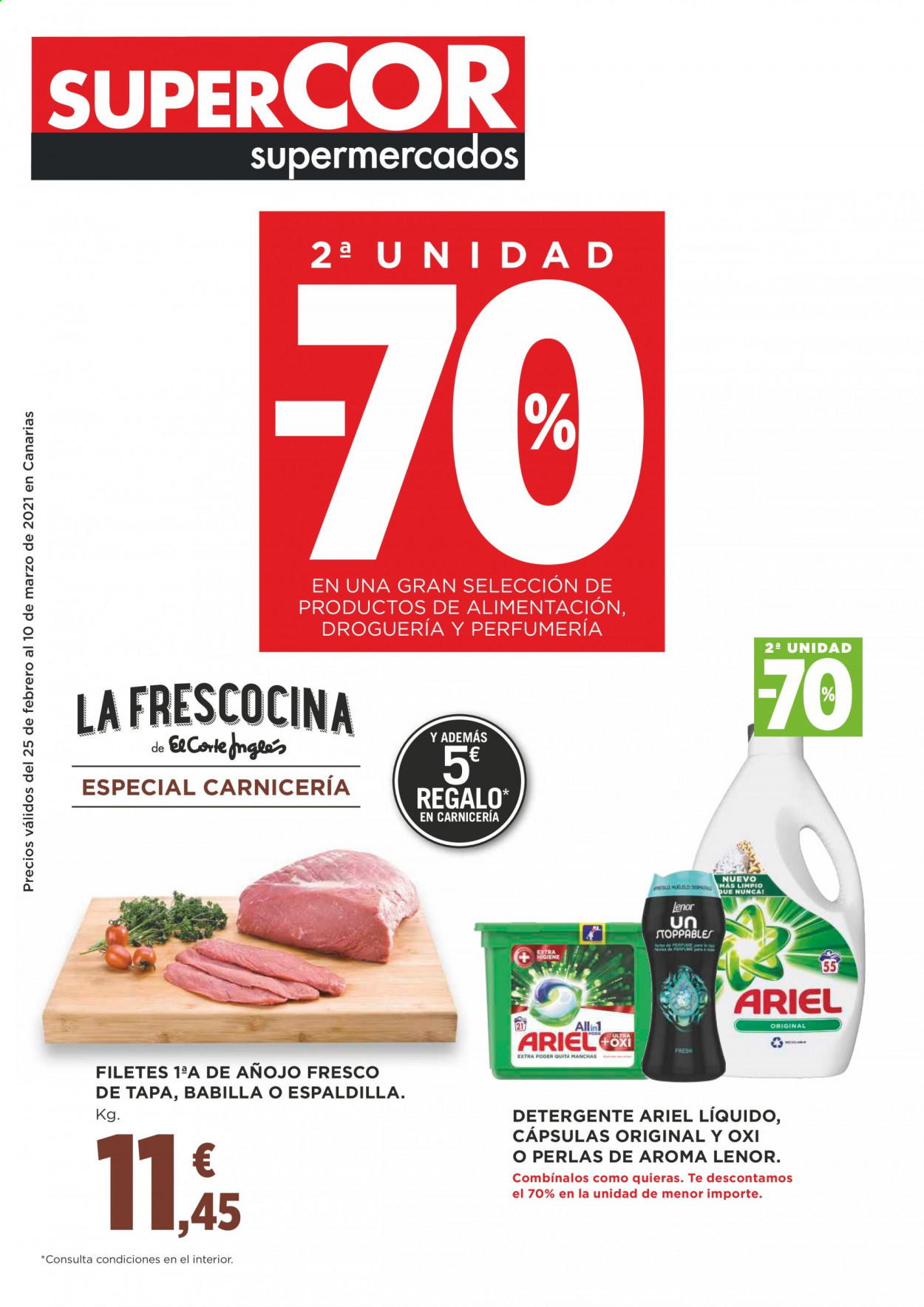 thumbnail - Folleto actual Supercor supermercados - 25/02/21 - 10/03/21 - Ventas - Ariel, Lenor. Página 1.