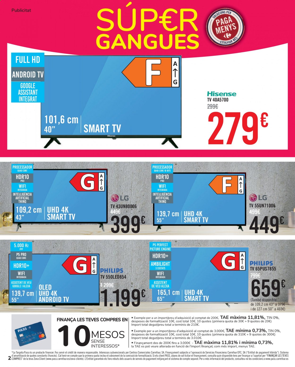 thumbnail - Folleto actual Carrefour - 16/04/21 - 26/04/21 - Ventas - LG, Philips, Hisense, Smart TV, televisor. Página 2.
