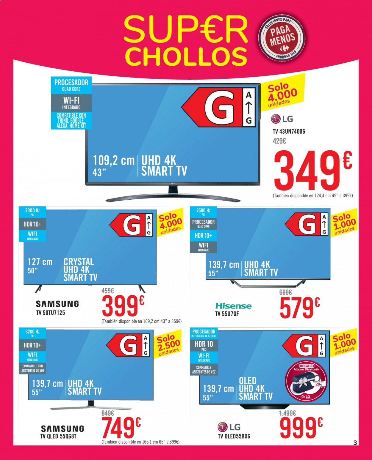 thumbnail - Folleto actual Carrefour - 27/04/21 - 10/05/21 - Ventas - LG, Samsung, Hisense, Smart TV, televisor, altavoz. Página 3.
