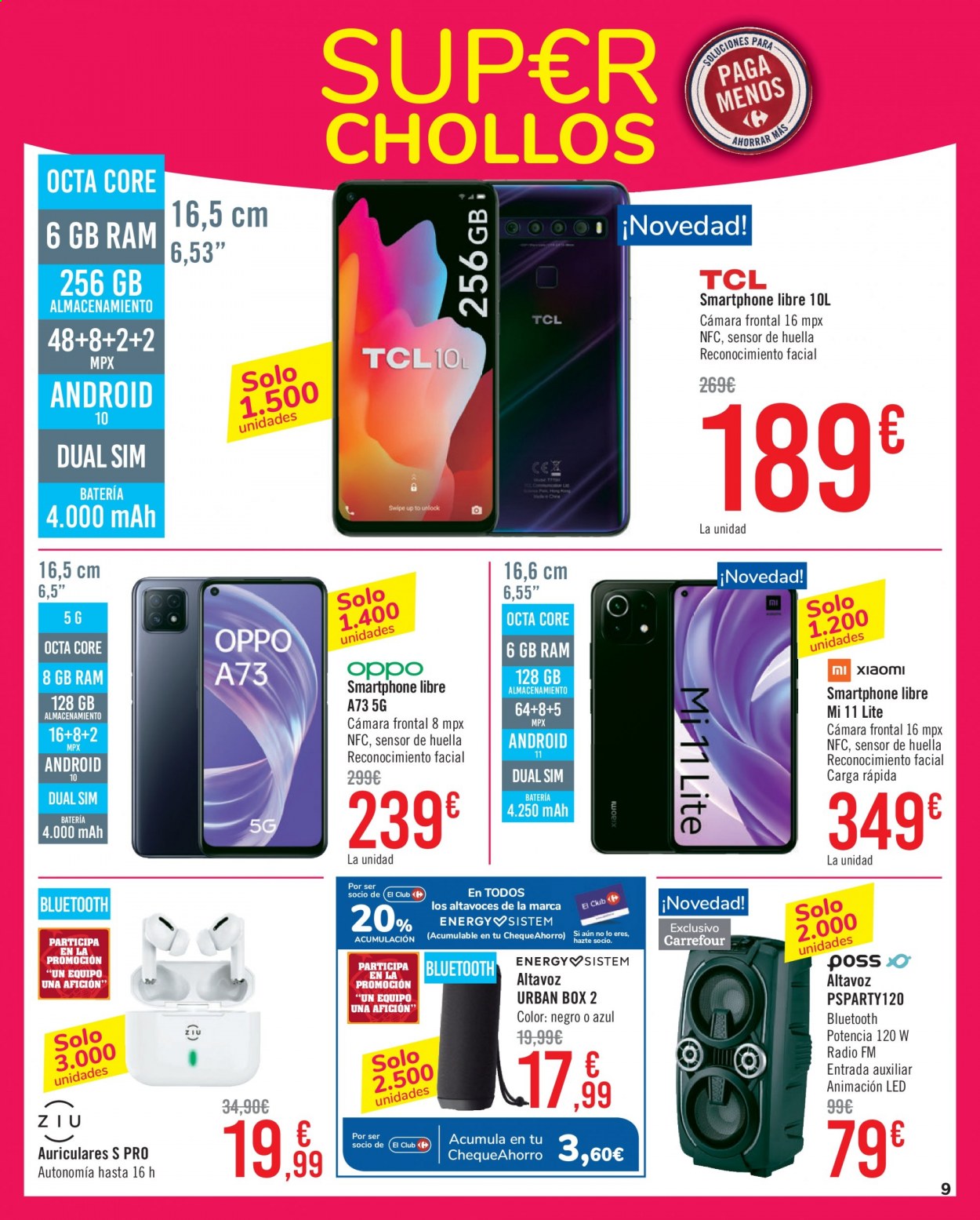 thumbnail - Folleto actual Carrefour - 11/05/21 - 24/05/21 - Ventas - Xiaomi, smartphone, celular, altavoz, auriculares. Página 9.