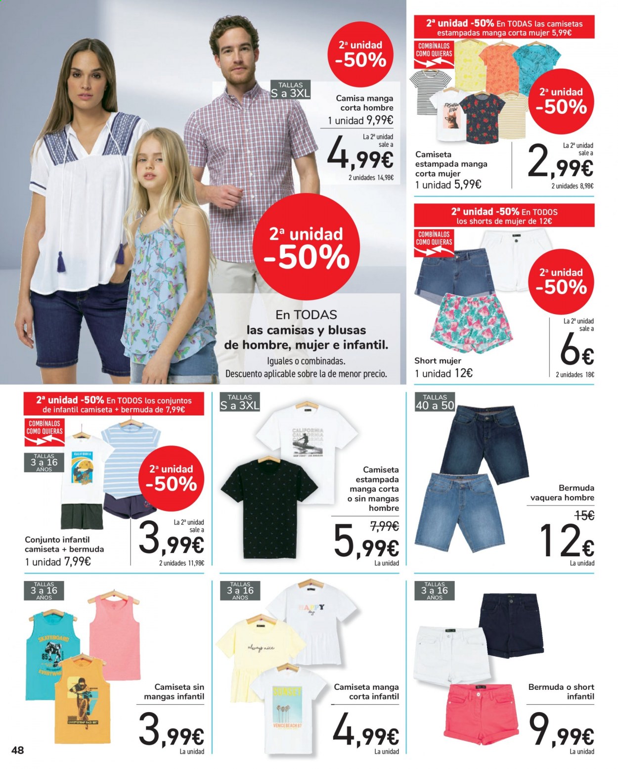 thumbnail - Folleto actual Carrefour - 08/06/21 - 16/06/21 - Ventas - bermuda, calza corta, camiseta, camisa manga corta. Página 48.