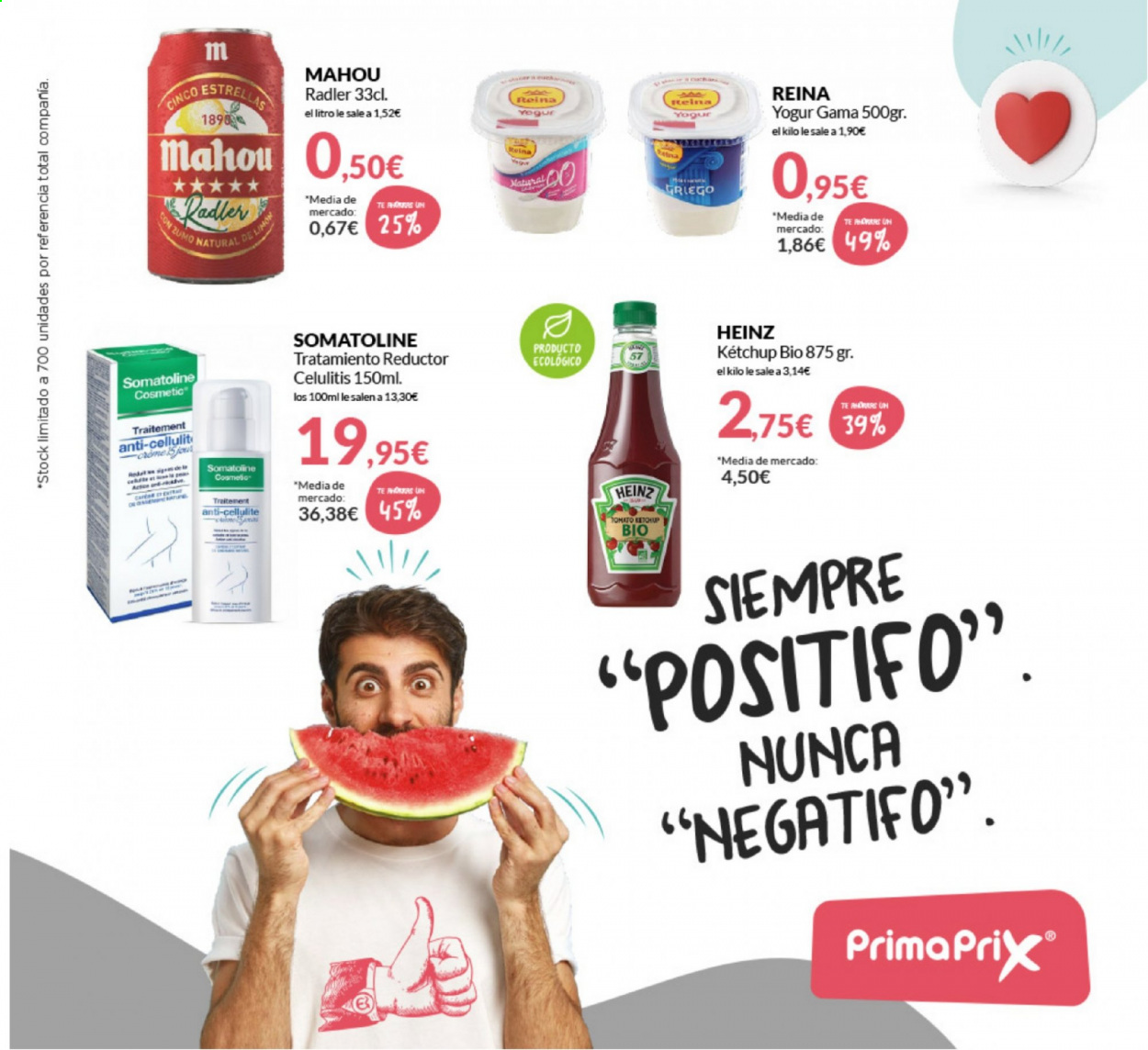 thumbnail - Folleto actual PrimaPrix - Ventas - Mahou, yogur, Heinz. Página 1.