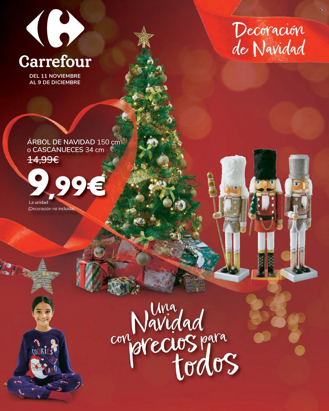 thumbnail - Folleto actual Carrefour - 11/11/21 - 09/12/21 - Ventas - cookies, cascanueces, surtido de Navidad, árbol de Navidad. Página 1.