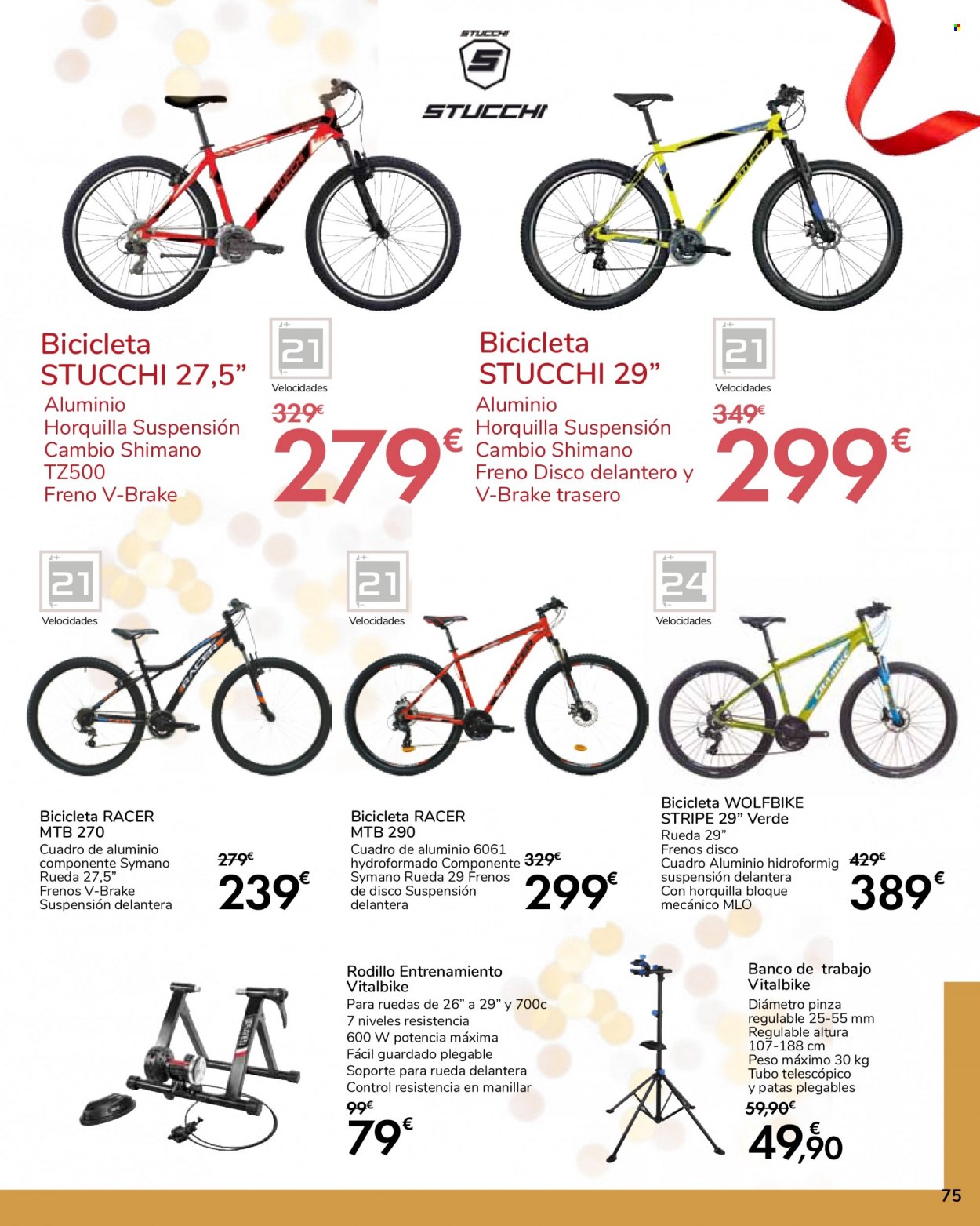 thumbnail - Folleto actual Carrefour - 02/12/21 - 07/01/22 - Ventas - pinza, horquilla, rodillo, bicicleta, Shimano. Página 75.