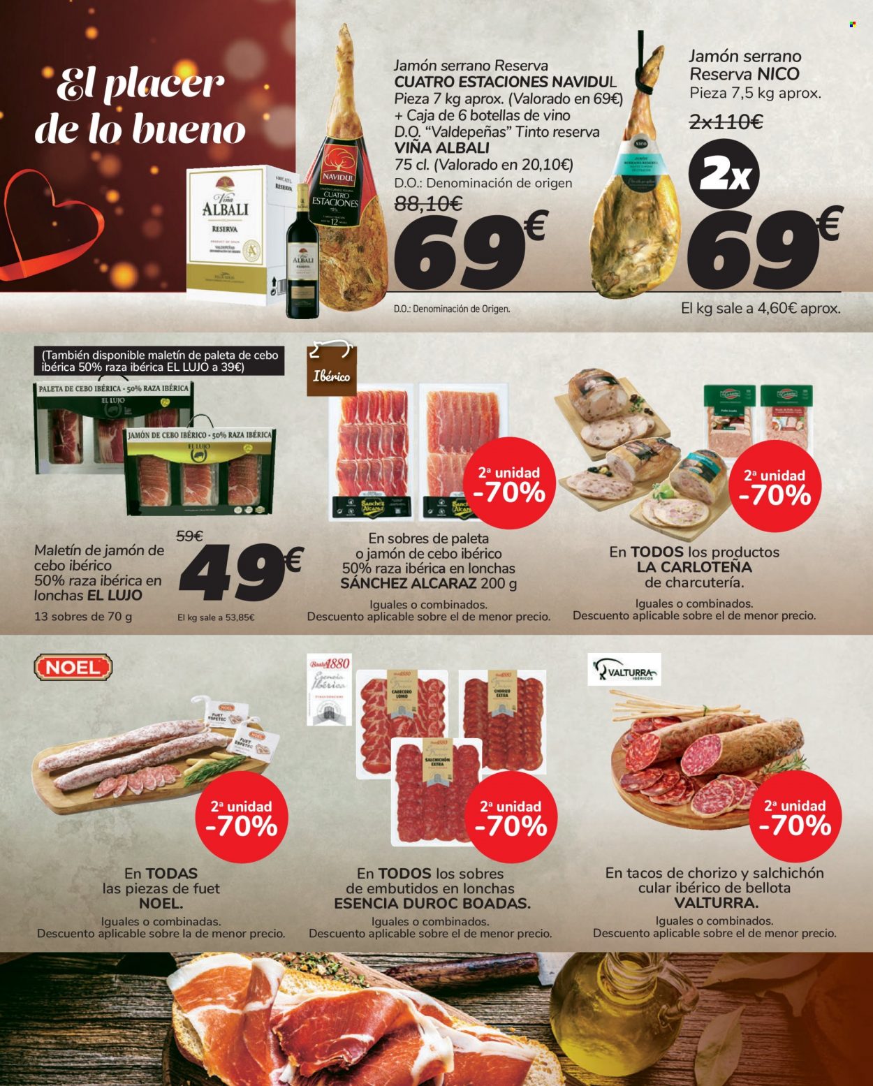 thumbnail - Folleto actual Carrefour - 03/12/21 - 14/12/21 - Ventas - jamón, chorizo, jamón serrano, salchichón, maletín. Página 8.