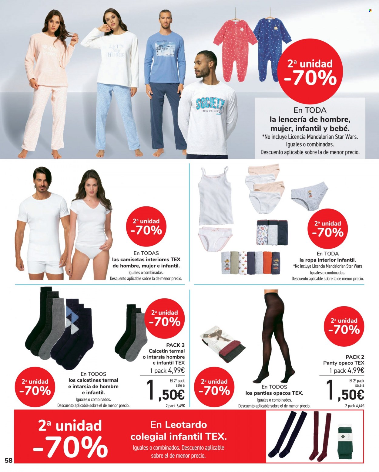 thumbnail - Folleto actual Carrefour - 03/12/21 - 14/12/21 - Ventas - camiseta, lencería, ropa interior, panty, calcetínes. Página 58.