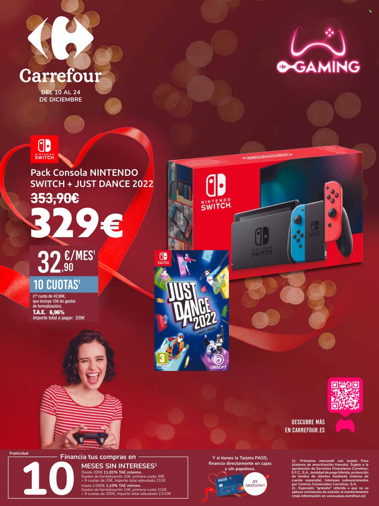 thumbnail - Folleto actual Carrefour - 10/12/21 - 24/12/21 - Ventas - cónsola, Nintendo Switch. Página 1.