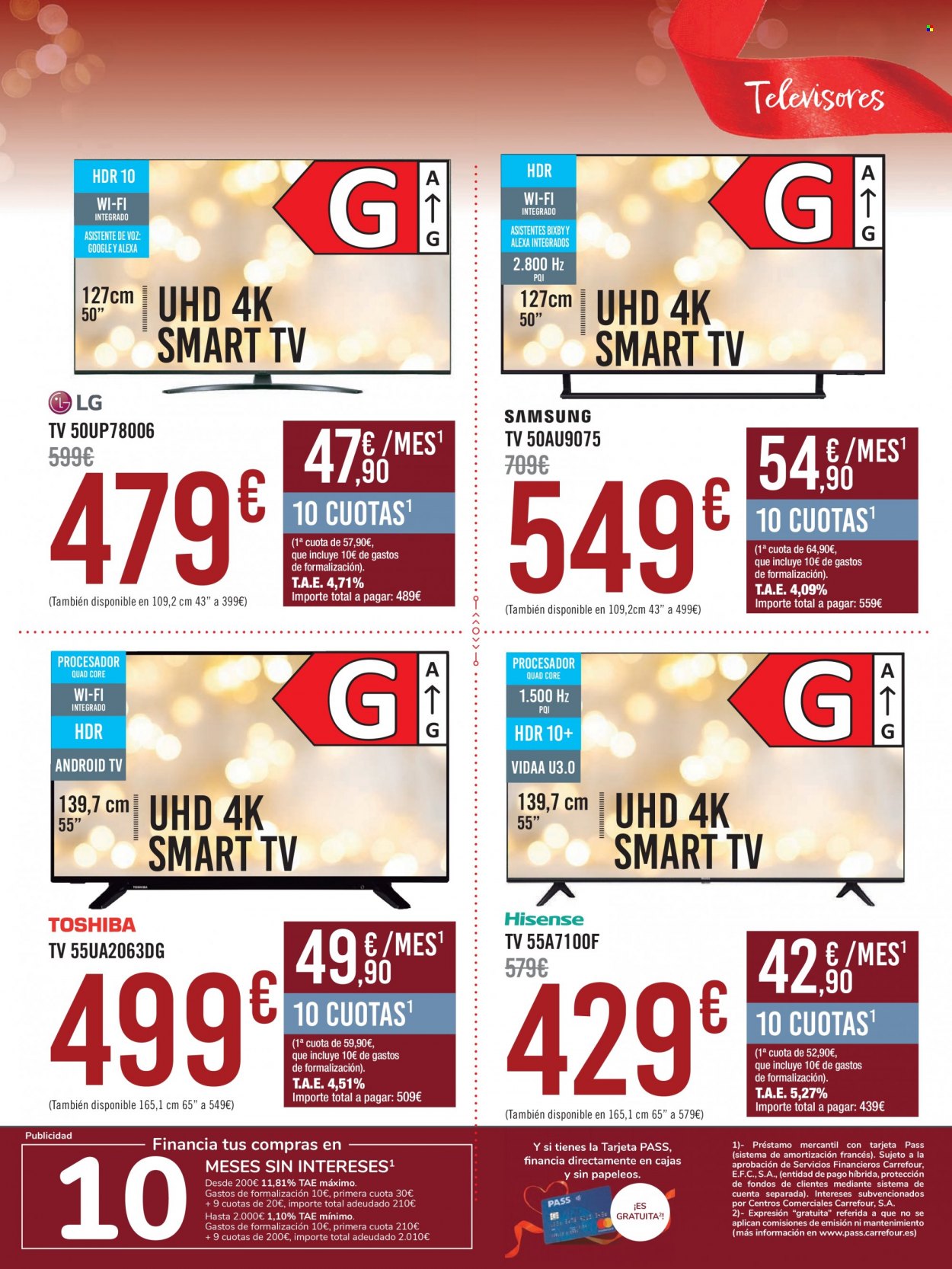 thumbnail - Folleto actual Carrefour - 23/12/21 - 07/01/22 - Ventas - LG, Samsung, Hisense, Smart TV, Toshiba, televisor. Página 3.