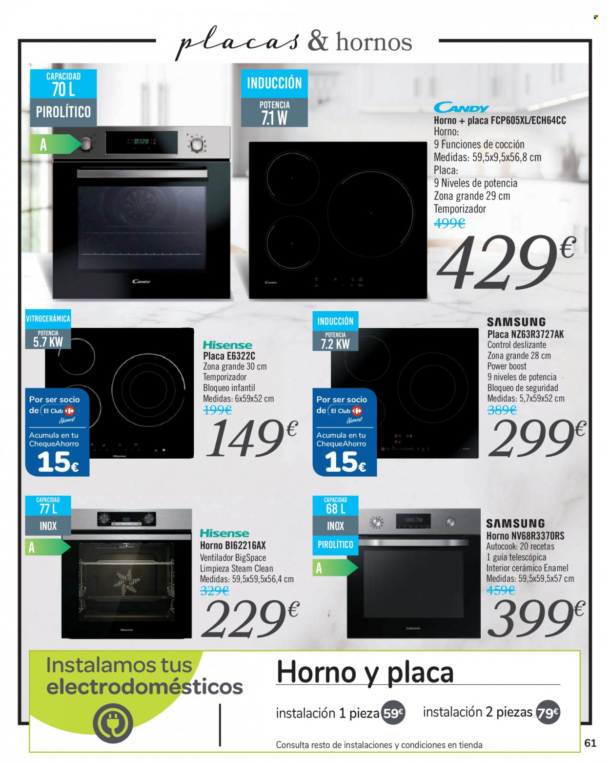 thumbnail - Folleto actual Carrefour - 11/01/22 - 21/02/22 - Ventas - Candy, Samsung, Hisense, horno, ventilador. Página 61.