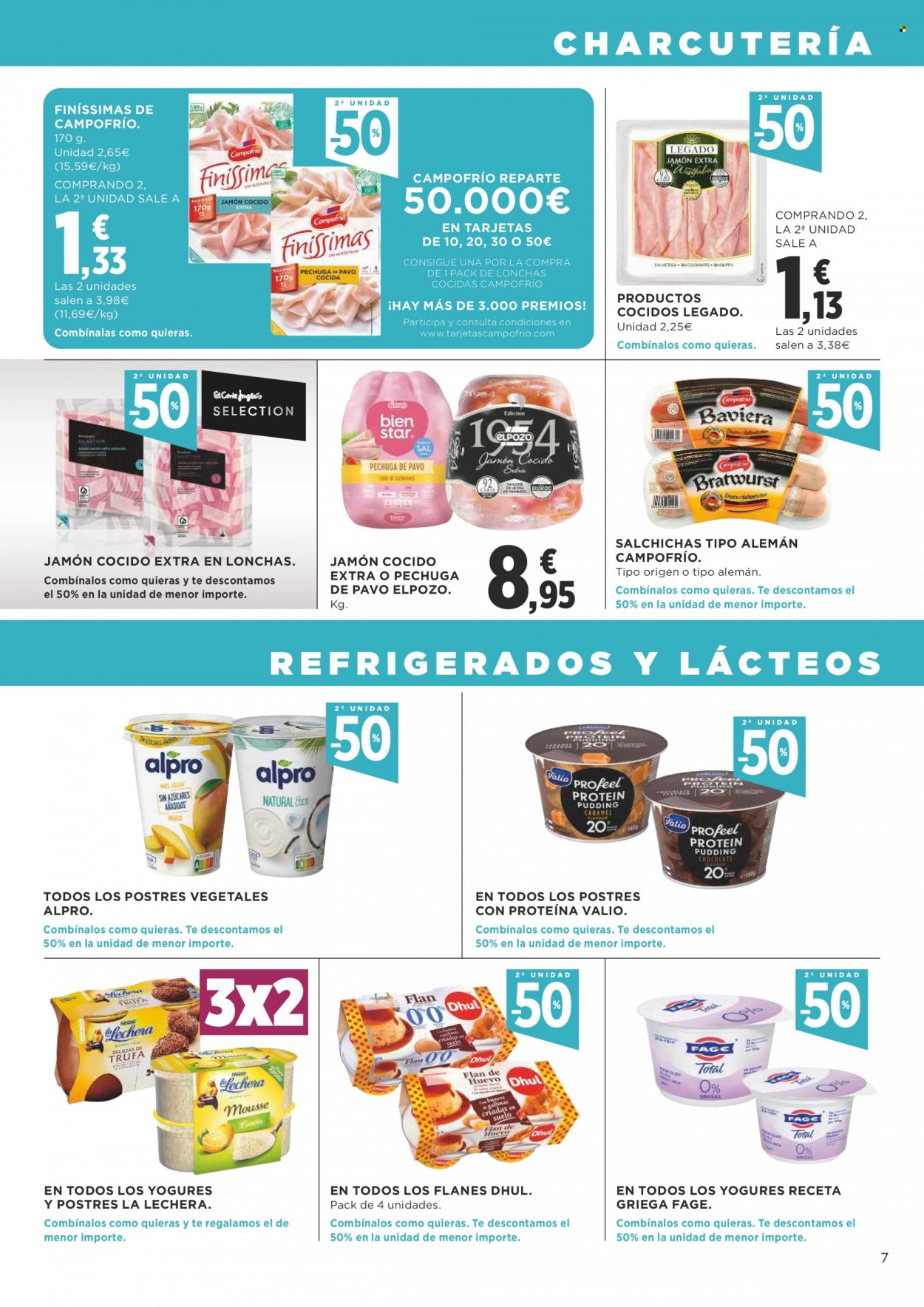 thumbnail - Folleto actual Supercor supermercados - 13/01/22 - 26/01/22 - Ventas - pavo, pechuga de pavo, Campofrío, Alpro, jamón, jamón cocido, salchicha, La Lechera. Página 7.